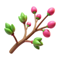 magnificent rustic Tree branch with buds detailed png