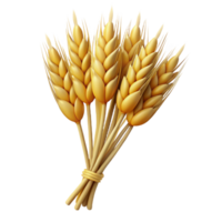 serene minimalist Bundle of wheat stalks authentic png