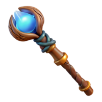 wonderful vintage A wizard's staff, carved from ancient oak, glowing with arcane energy authentic png