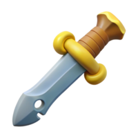 serene vintage A menacing-looking dagger, with a carved bone handle professional png