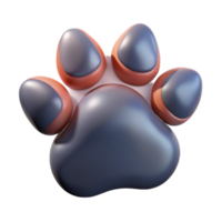 magnificent contemporary A realistic rendering of a wolf's paw print detailed png