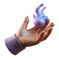 wonderful modern A realistic rendering of a human hand, casting a spell original png
