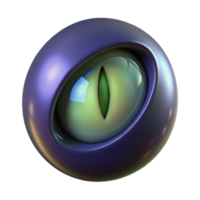impressive minimalist A realistic rendering of a cat's eye, glowing in the dark premium png