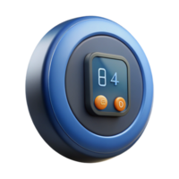 beautiful abstract Smart thermostat with digital display detailed png