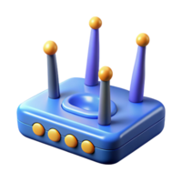 elegant classic Wireless router with multiple antennas premium png