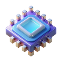 serene minimalist Quantum computer processor authentic png