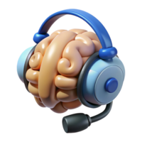 serene artistic Brain-computer interface headset detailed png