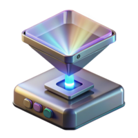 magnificent rustic Hologram projector emitting a holographic image authentic png