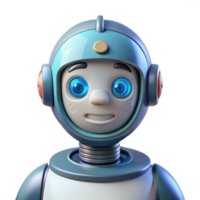 serene modern Artificial intelligence robot head detailed png