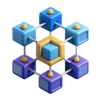 magnificent abstract Blockchain technology network diagram professional png