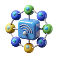 beautiful abstract Internet of Things sensor network diagram exclusive png