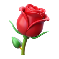 impressive rustic Single red rose bud authentic png