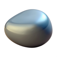 vibrant minimalist Single smooth gray river stone high resolution png