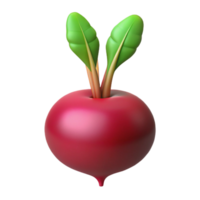 extraordinary minimalist One red beet with green leaves original png