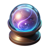 dramatic classic A glowing magical orb, pulsating with arcane energy premium png