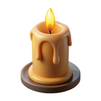 impressive abstract A single, burning candle, dripping wax exclusive png