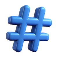 wonderful artistic A hashtag symbol, social media icon high resolution png