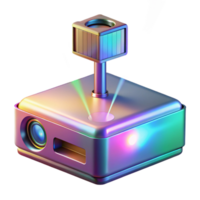 elegant modern Holographic Projector emitting a 3D image high quality png