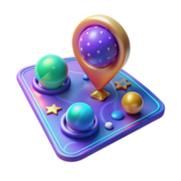 wonderful creative Holographic Navigation Map displaying star systems genuine png