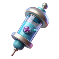 vibrant abstract Futuristic Medical Syringe with nanobot solution original png