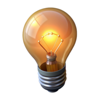 serene abstract A lightbulb, filament glowing, high resolution png