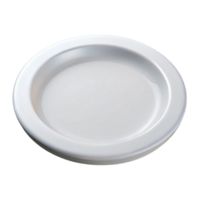dramatic minimalist A plate, white, circular, empty, 4K png