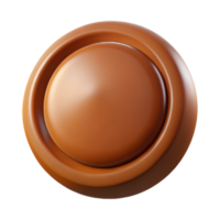 wonderful artistic A button, round, brown, high resolution png