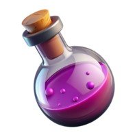 impressive rustic A powerful magic potion, bubbling in a glass vial authentic png