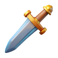 wonderful vintage A stylized illustration of a knight's sword, in its scabbard high resolution png