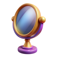 vibrant creative A stylized illustration of a magic mirror, reflecting a distorted image original png