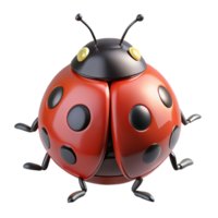 elegant rustic Close-up of a ladybug high quality png
