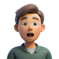 impressive modern Man with a surprised look, genuine png
