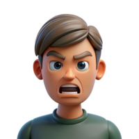 serene vintage Man with an angry expression, high resolution png