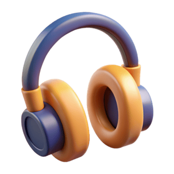 magnífico abstrato fones de ouvido, detalhado png