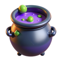 dramatic rustic A single, bubbling cauldron, filled with a mysterious potion high resolution png
