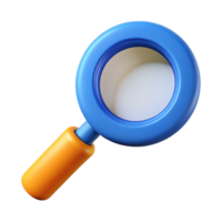 elegant rustic A single, stylized magnifying glass icon detailed png