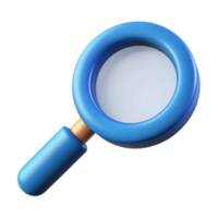 elegant abstract A single, stylized magnifying glass icon authentic png