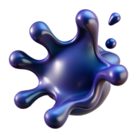 wonderful artistic A single, abstract splash of ink high resolution png