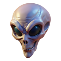 extraordinary modern Alien skull, elongated, bony protrusions high quality png