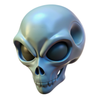 dramatic abstract Alien skull, elongated, bony protrusions high quality png