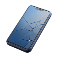 extraordinary artistic Smartphone with cracked screen authentic png