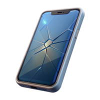 elegant rustic Smartphone with cracked screen professional png