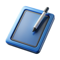 elegant artistic Tablet computer with stylus high resolution png