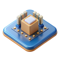 wonderful creative Microchip on a circuit board high resolution png