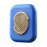 stunning minimalist Biometric fingerprint scanner detailed png