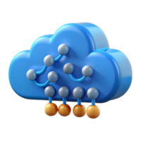 dramatic abstract Cloud computing symbol made of binary code original png