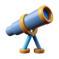 vibrant artistic Telescope pointed towards the sky genuine png