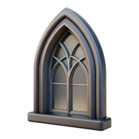 serene artistic Gothic arch window frame, high quality png