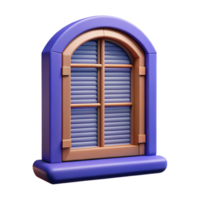 magnificent abstract Georgian window with shutters, authentic png