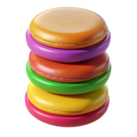 stunning modern A stack of colorful macarons, high quality png